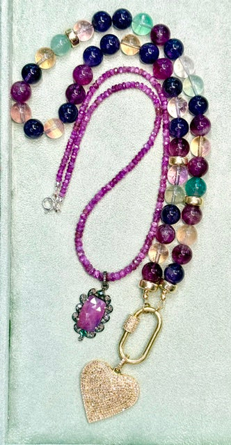 Ruby Necklace with Ruby Pendant