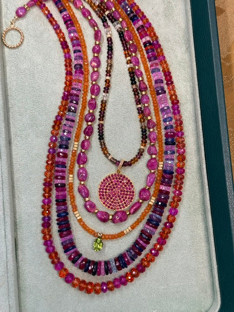 Ruby Gemstone Necklace